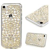 iPhone 7 Case (4.7 inch) - Shockproof Soft TPU Rubber Skin Gel Bumper Case Laser Carving Sunflower Transparent... N39