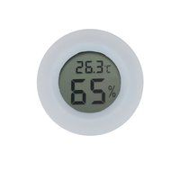 Hense Mini Digital Round Thermometer Hygrometer Temperature Humidity Meter for Pet Case HT27-TS-W0032(black) N7