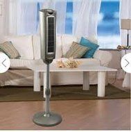 Pedestal Fan with Remote Control, 3 Powerful Speeds, 52'', Silver N7