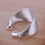 wholesale women's 925 silver filled ring classic fashion jewelry gift size 7 N3