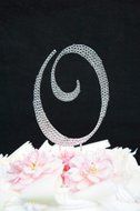 Swarovski Crystal Monogram Wedding Cake Topper Large Letter G