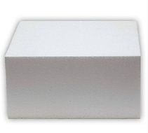Oasis Supply 747108 Dummy Square Cake, 8&quot; x 8&quot; x 3&quot;, White