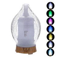 3E Home 30-2300 Cool Mist Humidifier Ultrasonic Essential Oil Diffuser (Blue glass cover) N7