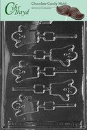 Cybrtrayd H043 Halloween Chocolate Candy Mold, Small Ghost Lolly