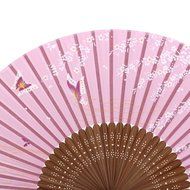 ROSENICE Chinese /Japanese Folding Hand Fan 21CM - Butterfly Sakura Pattern (Pink) N6
