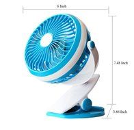 Sendida Mini USB Portable Fan - with Rechargeable Battery, Stroller Clip on Table Fans, Speed Adjustable, 360... N6