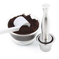RECAPS Stainless Steel Coffee Tamper Filling Tool for Nespresso Machine Refillable Capsule Pressing Coffee Grind... N2