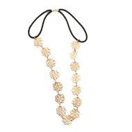 Womens Fashion Metal Chain Jewelry Hollow Rose Flower Elastic Hair Band Headband N7