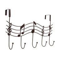 The Door 5 Hook Rack Decorative Hanger for Hanging Your Clothes Coat Hat , Black by Lightess N11