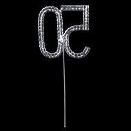 50th Anniversary Birthday Cake Topper w/Rhinestone Party Decoration N2