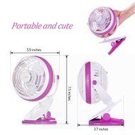 Clip On Desk Fan USB Table Fans (USB OR Battery Powered, Quietness)(Blue) N34