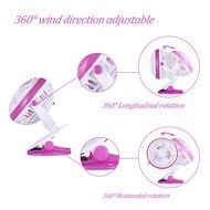 Clip On Desk Fan USB Table Fans (USB OR Battery Powered, Quietness)(Blue) N35