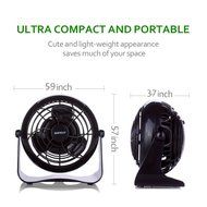 SUNPOLLO Desktop USB Fan, Mini Table Fan for Home and Office (USB Powered, Large Airflow, Personal Cooling, Quiet... N10