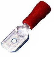 Vinyl Insulated Male Disconnects 25 Pack - 22-16 Wire, .032X.250 Tab (Pkg Of 25) by Morris Products