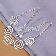 Fashion Charm Jewelry Silver Choker Chunky Statement Bib Pendant Chain Necklace N2