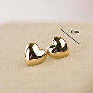 Elegant Women Gold Love Heart Short Necklace Earring Fashion Jewelry Sets Gift N4