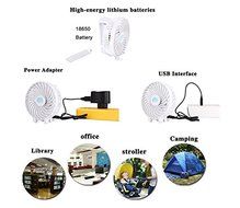 Portable Battery USB Rechargeable Handheld Mini Foldable Cooling Desktop Fan for Home Office Outdoor Workout Camping... N24