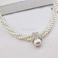 Fashion Jewelry Pendant Crystal Chunky Pearl Bib Chain Statement Necklace B42 N2