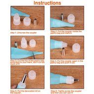 LETMY 41 pcs Cake Decorating Kit Tips Supplies, DIY Icing Tip Set Tools, Profession Stainless Steel Piping/Dispenser... N4