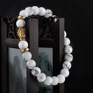 Elastic Men's Bracelet Charm Gold Buddha Beaded Bracelet Tibet Lucky Bracelet N3