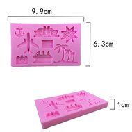 JLHua Mold Airplane Coco Cartoon Fondant Mould Sugarcraft Cake Baking Decoration Tool Silicone