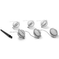 Tea Infuser, X-Chef &Phi;2 inch Stainless Steel Mesh Tea Ball Strainer for Cozy Tea Time Set of 6 - With Cleaning...