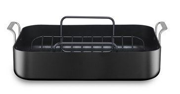 KitchenAid KC2H116RP 16" Hard Anodized Roaster with Rack - Midnight Black