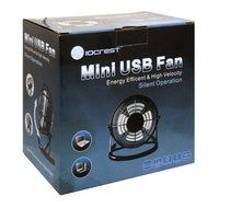Connectland USB Mini Desktop Fan, Home and Office, Light Weight Plastic Black Oscillatory, Battery CL-ACC65015 N9