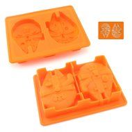 Set of 5 Star Wars Silicone Ice Trays / Chocolate Molds: Boba Fett, Han Solo, R2-D2, Millennium Falcon, Darth...