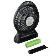 Baaaq Mini USB 3 Speeds Rechargeable Portable Table Fan with Emergency Power Bank, Black N13