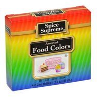 Spice Supreme Assorted Food Colors Red Blue Green Yellow 1.2 Oz