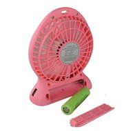 Baaaq Mini USB 3 Speeds Rechargeable Portable Table Fan with Emergency Power Bank, Black N15