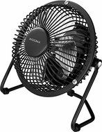 Black Table Desk Fan Durable Workstation Small Space Air Cooling Unit 360&deg; Tilt N2