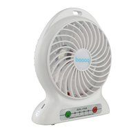 Baaaq Mini USB 3 Speeds Rechargeable Portable Table Fan with Emergency Power Bank, Black N16