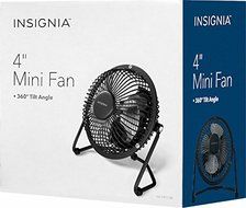 Black Table Desk Fan Durable Workstation Small Space Air Cooling Unit 360&deg; Tilt N3