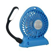 Baaaq Mini USB 3 Speeds Rechargeable Portable Table Fan with Emergency Power Bank, Black N17
