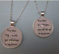 Set of 2 You Are My Person You will always be my person white sparkles necklace, best friends family couples