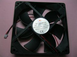 2 pcs Brushless DC Cooling Fan 12V 12025S 7 Blades 2 wire 120x120x25mm Sleeve-bearing Skywalking