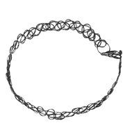 Beautiful Bead Vintage Style Tattoo Simulant Elastic Thigh Chain Band Black N40