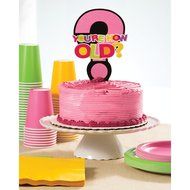 Creative Converting &quot;You&#039;re How Old?&quot; Cake Topper, Pink/Multicolor