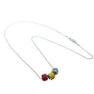 Lady Alloy Rhinestone Beads Charms Pendant Necklace Chain Fashion N2
