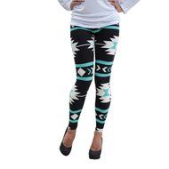 PHOTNO Skinny Geometric Print Stretchy Pants Leggings N8