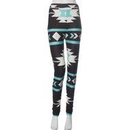 PHOTNO Skinny Geometric Print Stretchy Pants Leggings N9