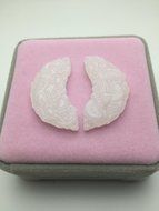 White Jade Pendant Necklace Crescent Pendant Exquisite Lovers' Pendant Necklace N4