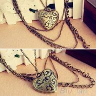 Hot Fashion Jewelry Heart Retro Vintage Long Pendant Sweater Chain Necklace B54U