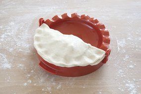 Pizzacraft Large PC0406 11' x 5.5' Calzone Filling and Forming Press, Meal Size N4