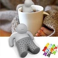 Saver Lazy Man Shape Infuser Teapot Cute Tea Strainer Silicone Coffee Tea Strainer