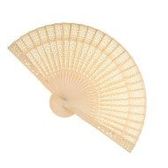 Generic Sandalwood Fan Baby Shower Gifts Wedding Favors Set of 48 pcs N3