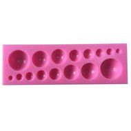 LYNCH Different Size Round Bead Shape 3D Silicone Mold for Wedding Cake Decoration,Pink N2