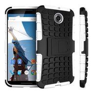 Nexus 6 Case, DRUnKQUEEn&reg; Heavy Duty Rugged Hybrid Armor Dual Layer Hard Shell Tire Tread Grenade Grip Combat...